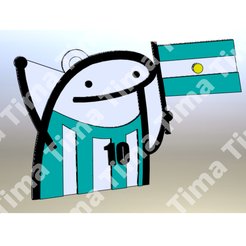 Tima-Tima-Tima-Tima-Tima-8.png Fichier STL Porte-clés argentin en liège avec drapeau・Modèle imprimable en 3D à télécharger
