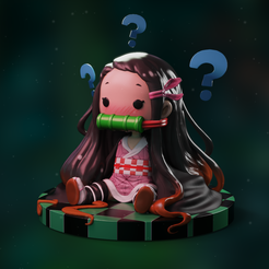 preview-1.png STL file Chibi Nezuko・3D print object to download