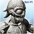 8.jpg Scaly-skinned alien warrior with double laser guns (13) - SF SciFi wars future apocalypse post-apo wargaming wargame