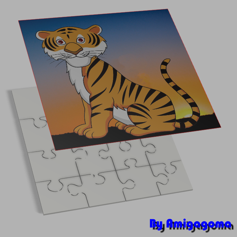 puzzle 3.png Télécharger le fichier gratuit Puzzle 16 pièces • Objet à imprimer en 3D, amigagoma
