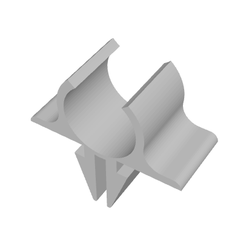 Unbenannt.png STL file Empty pipe clip for PV mounting・Model to download and 3D print