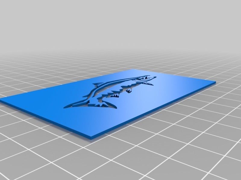 Free STL File Salmon Fishing Stencil・3D Print Design To Download・Cults