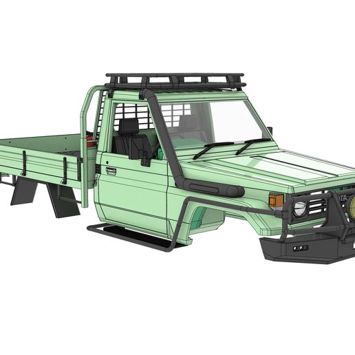 🚗 TOYOTA LAND CRUISER LC75 RC PICK UP TRUCK FOR 1 TO 10 SCALE RC ...