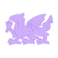 Wales-Dragon.stl Free STL file Wales - Flag Coaster・3D printer design to download