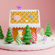 3.png CHRISTMAS GINGERBREAD HOUSE CANDY HOUSE TREES