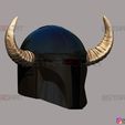 14.jpg Viking Mandalorian Helmet - Buffalo Horns - High Quality Model