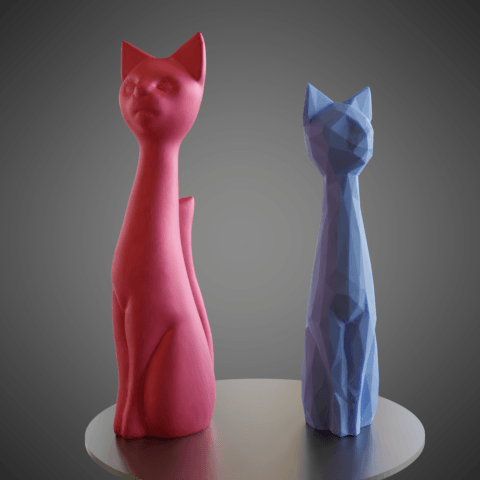 01.png Download STL file Cat cartoon style • 3D printer template, Vincent6m