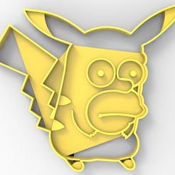 untitled.188.jpg Archivo STL gratis Cortador de galletas Pikachu X Homer・Modelo de impresión 3D para descargar