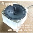 gongtitle.jpg Wifi Doorbell Gong Audio Player in 3W speaker box, REST interface and ESP32 microcontroller