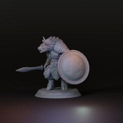 Mac1FS.png MINOTAUR GLADIATOR WITH SWORD AND SHIELD - DND MINIATURE - 2 INCH BASE - PRE SUPPORTED