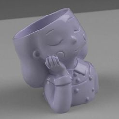 01.jpg STL file Cute Girl Vase・3D print design to download, rocco72