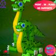 3.jpg STL file PRINT-IN-PLACE ARTICULATED CUTE Sauropoda Dinosaur・3D printable model to download