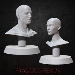 PracticeHeads.jpg Fichier 3D gratuit Practice Heads - Skin Painting・Modèle pour impression 3D à télécharger