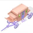 1.jpg CARRIAGE Wagon Wheels WESTERN CARTOON 3D MODEL