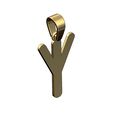 Algiz-viking-runes-alphabet-pendant-bail-04.jpg Algiz viking runes initials alphabet pendant charm bail 3D print model