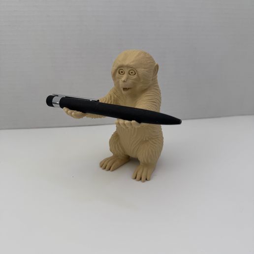 Punch Monkey Pen Holder STL – Funny Monkey Pencil Holder 3D Print File, Cute Desk Organizer, Animal Pen Stand