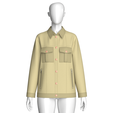 Girls-Button-Up-Jacket-With-Cargo-Pockets_6.png Girls Button-Up Jacket With Cargo Pockets | Marvelous / Clo3d / obj / fbx