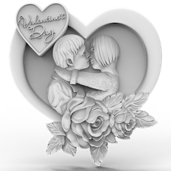 Valentine.png 3D Model STL File for CNC Router/Laser & 3D Printer Valentine