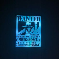384575042_10159372889152085_8460411769415735556_n.jpg Portgas D Ace Wanted Poster, One piece LED Light Box