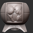 Screenshot_2.png 3D model for a 3D printer, pencil holder. With a portrait of Kobe Bryant.