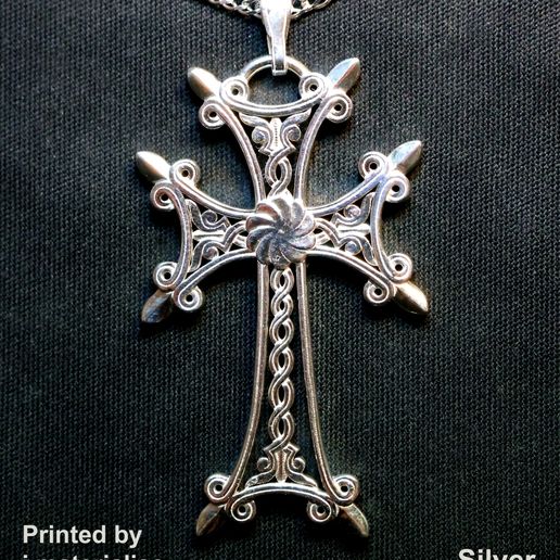 4 Pendentif traditionnel en forme de croix arménienne - Modèle imprimé ...