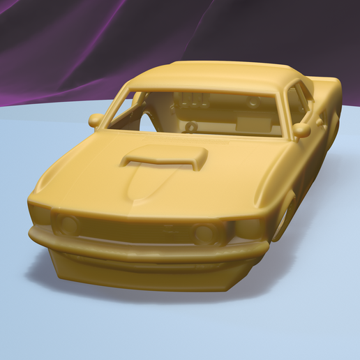 🚙 Ford Mustang BOSS 429 1969 (1/24) printable car body