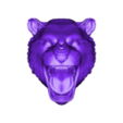Wall Tiger - unsupported - no fangs.stl Tigre de Agua, llavero de pared