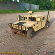 2606_1.jpg 3D PRINTED RC CAR HMMWV (Humvee Hummer) BODY 2 in 1 set BY AN3DRC