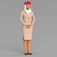 emirates-airline-stewardess-highly-realistic-3d-model-obj-wrl-wrz-mtl (16).jpg Emirates Airline stewardess ready for full color 3D printing