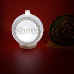 IMG_20230907_065056004.jpg STL file Shrek WALT DISNEY CHRISTMAS ORNAMENT TEALIGHT WITH TWIST LOCK CAP・3D printer design to download