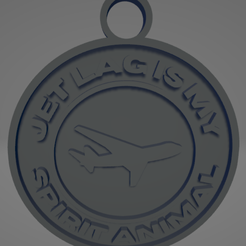 descarga-2023-05-23T103315.174.png Fichier STL Porte-clés "Le décalage horaire est mon animal de compagnie".・Modèle pour imprimante 3D à télécharger
