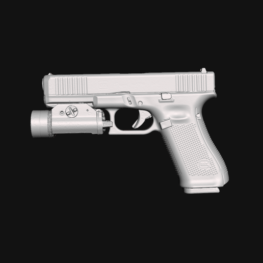 🔫 Glock 17 Gen 5 Streamlight TLR 1 S Real Size Scan 3D Gun Mold・ STL ...