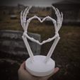loveu2death3.jpg LoveU2Death Skeleton hands heart by Pretzel Prints, Valentine, bones, skulls