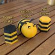 BEE12.jpg Держатель для зубочисток Busy Bee и шейкер для соли и перца