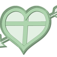 Corazon - copia.png Arrowed heart cookie cutter