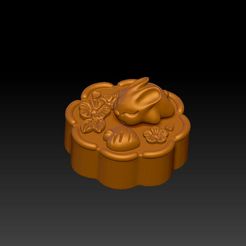 2023-09-24_095800.jpg Fichier STL Mooncake fleur-lapin・Objet pour impression 3D à télécharger