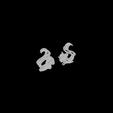 Earring66-2.png Fichier 3D Boucle d'oreille Femme Boucle d'oreille goutte 3dm STL Renders Modèle・Objet imprimable en 3D à télécharger