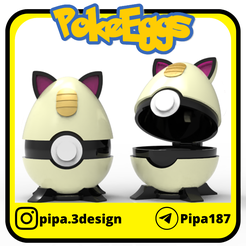 Meowth-1.png STL file MEOWTH EASTER EGG・Model to download and 3D print