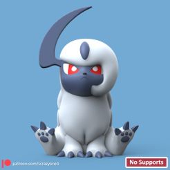 Absol01.jpg Archivo STL POKEMON - ABSOL (EASY PRINT NO SUPPORT)・Diseño imprimible en 3D para descargar