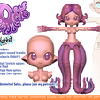 octo-display.png [KABBIT BJD] Octo Kabbit the Octopus Ball Jointed Doll - For FDM and SLA Printing