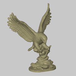 Eagle.PNG Fichier STL Statue d'aigle・Design pour impression 3D à télécharger, 3DWP