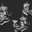 gyarados-cults-2.jpg STL file Pokemon - Gyarados and Magikarps figure・3D print design to download