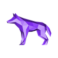 Low Poly Wolf 3DP 0BJ.obj Low Poly Wolf