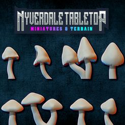 mushroom-pack-2.jpg 3D file Mushrooms Pack 2・3D printable model to download