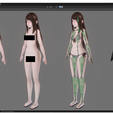4c.png Bikini Model - Realistic Female Character - Blender Eevee