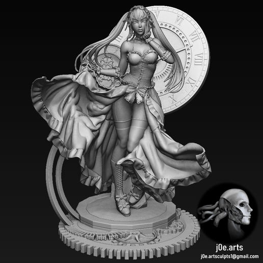 Date A Live: Kurumi Tokisaki Statue 3D model