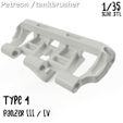 front.jpg 1/35th Type 4 single link workable tracks Kgs 61/400/120 Panzer III IV