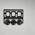 Train-Car.jpeg A 300mm  x 300 mm x 10 mm  Geometric Passenger Car Wall Art.