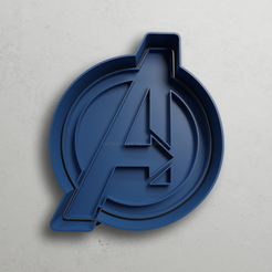 push-diseño.png STL file Avengers Logo・3D print model to download