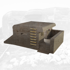 bunker4.png Archivo STL Búnker de la II Guerra Mundial・Plan de impresión en 3D para descargar